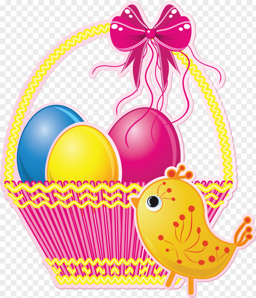 Chicken Egg Easter Bunny Basket Clip Art PNG