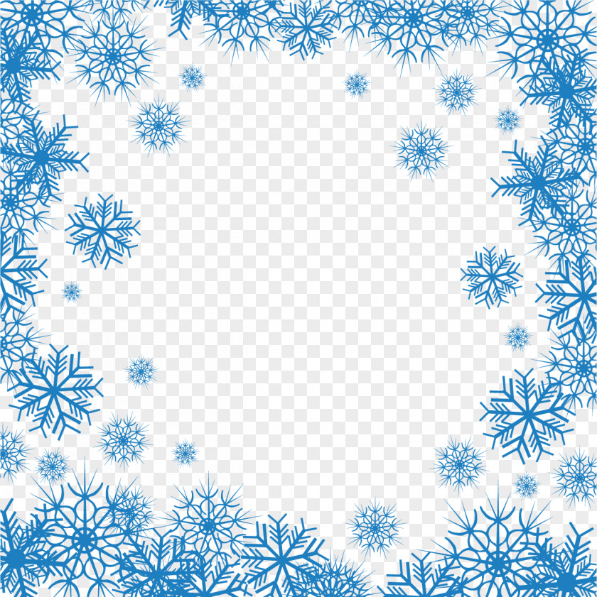 Creative Blue Snowflake Snow Daxue PNG