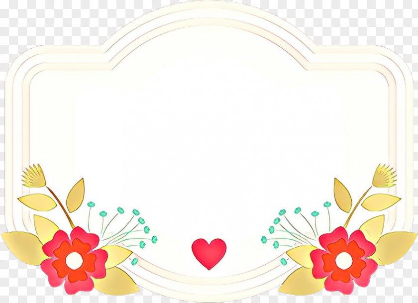 Love Pink Flower Frame PNG