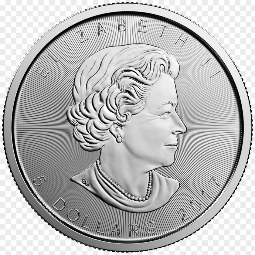 Silver Coin Canada Canadian Maple Leaf Gold PNG