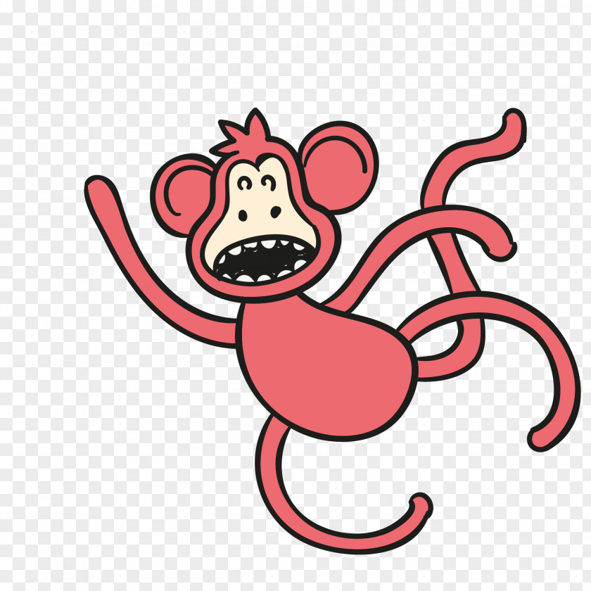 Vector Cartoon Monkey Child Download Illustration PNG
