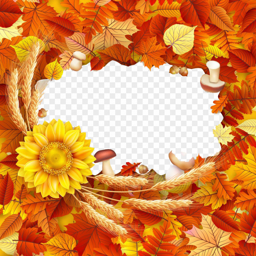 Autumn Harvest Fruits Creatives Paper Illustration PNG