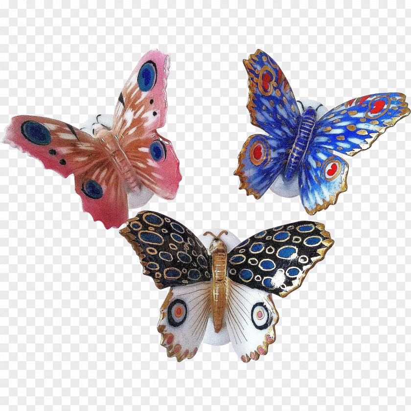 Butterfly Volkstedt Figurine Porcelain Dog PNG