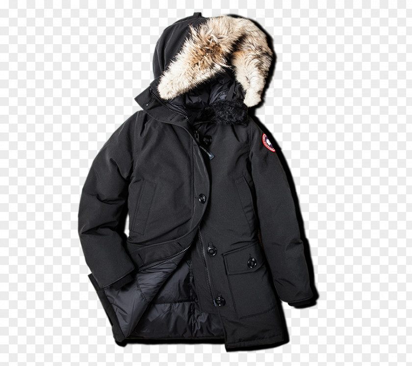 Canada Goose Hood Fur Clothing Coat Jacket PNG