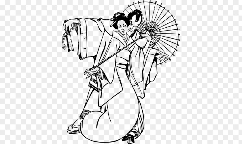Japan Vector Kimono Dance Clip Art PNG