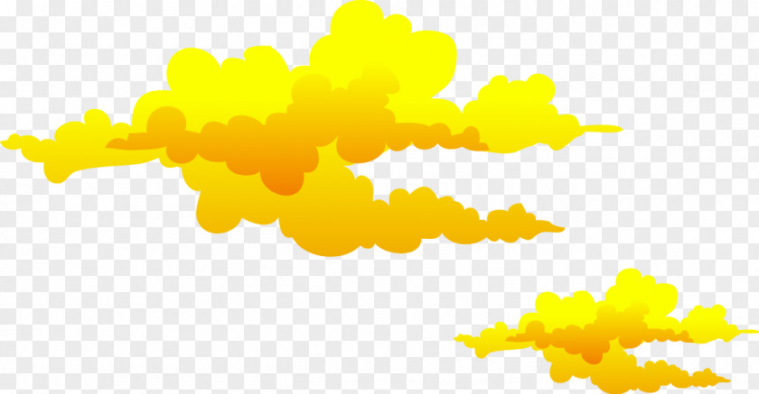 Yellow Clouds Vector Euclidean Cloud PNG