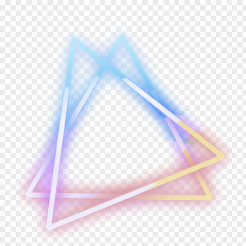 Blue Line Triangle PNG