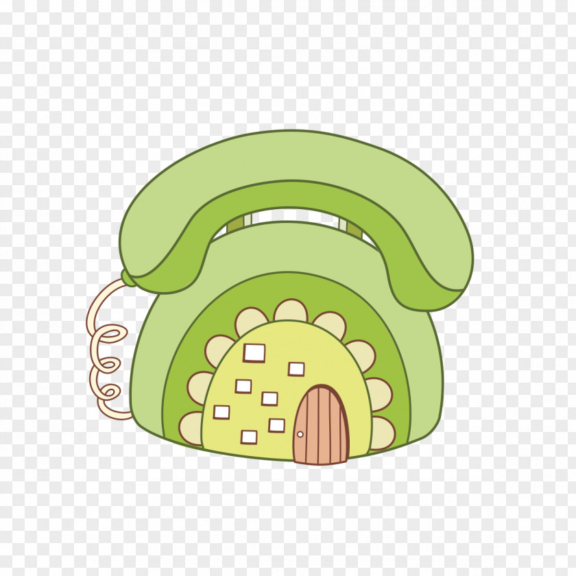 Hand-painted Pattern Phone House Telephone Drawing Clip Art PNG