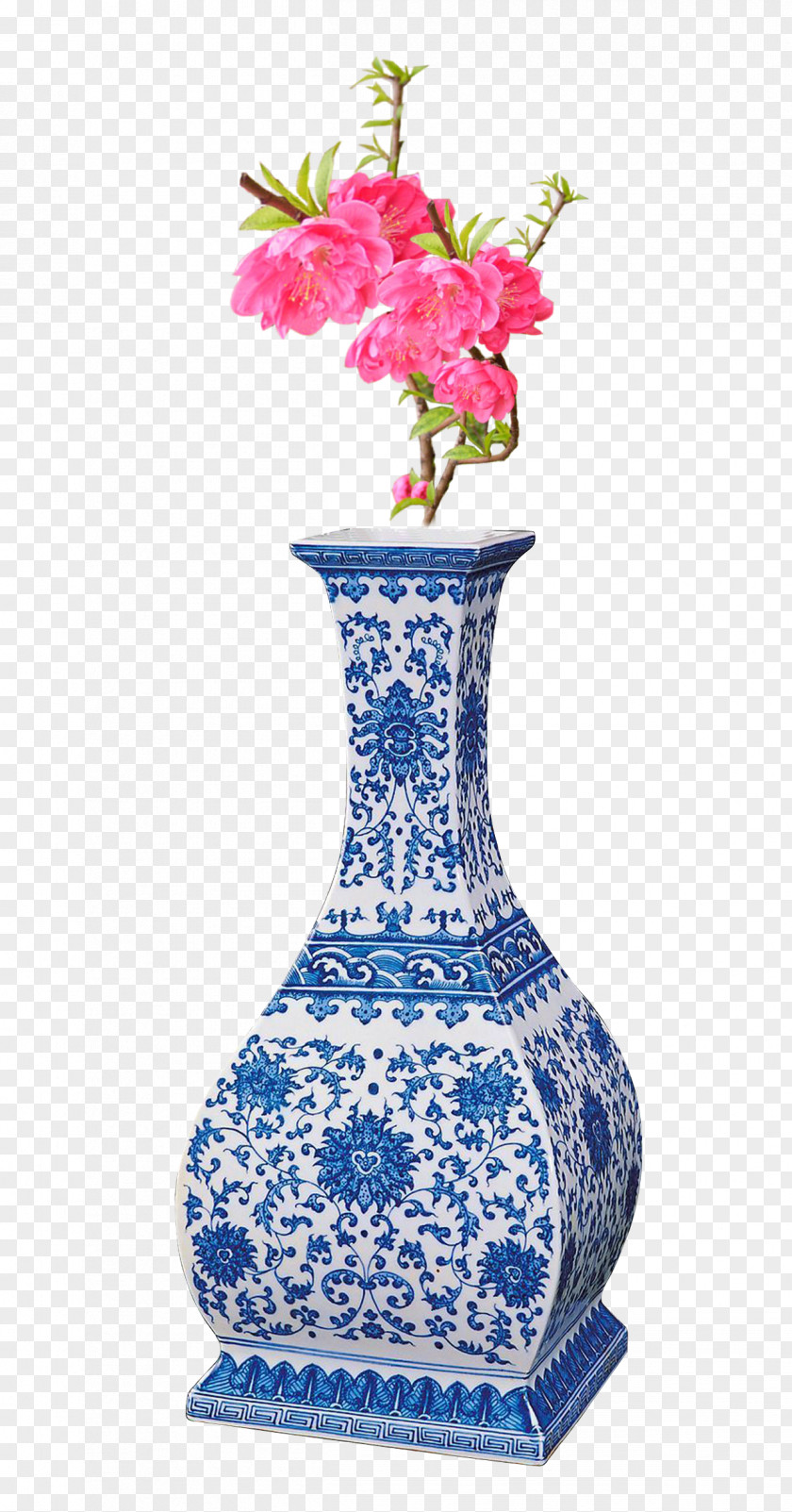 Vase Jingdezhen Blue And White Pottery PNG