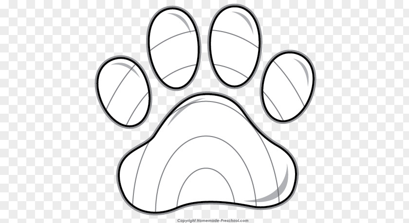 Walking White Paw Pattern PNG