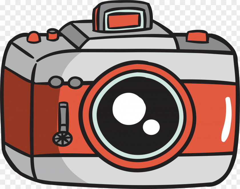 Red Gray Camera Digital Cameras Lens PNG