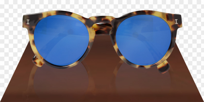 Tortoide Mirrored Sunglasses Eyewear Blue PNG