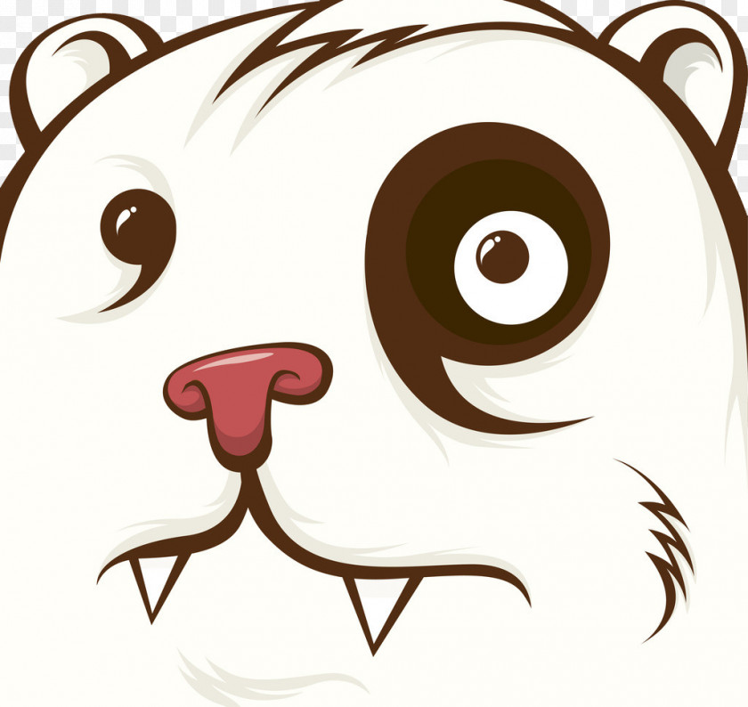 Cartoon Animal Face Closeup Giant Panda Illustration PNG