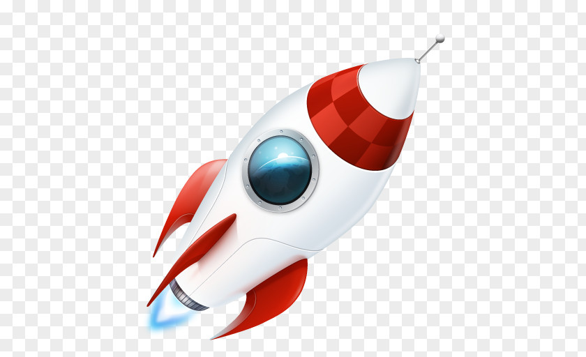 Cartoon Flying Rocket Icon PNG