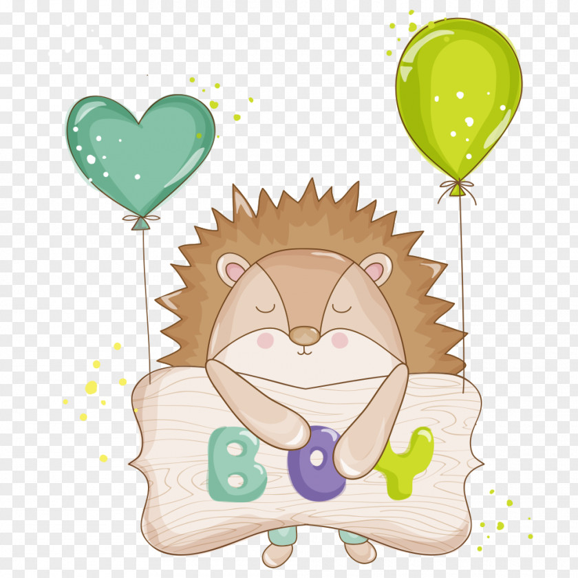 Cartoon Hedgehog Money Back Guarantee Label PNG