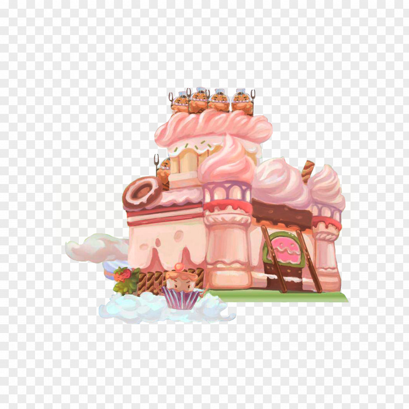 Dream Castle Cartoon Hansel And Gretel Illustration PNG