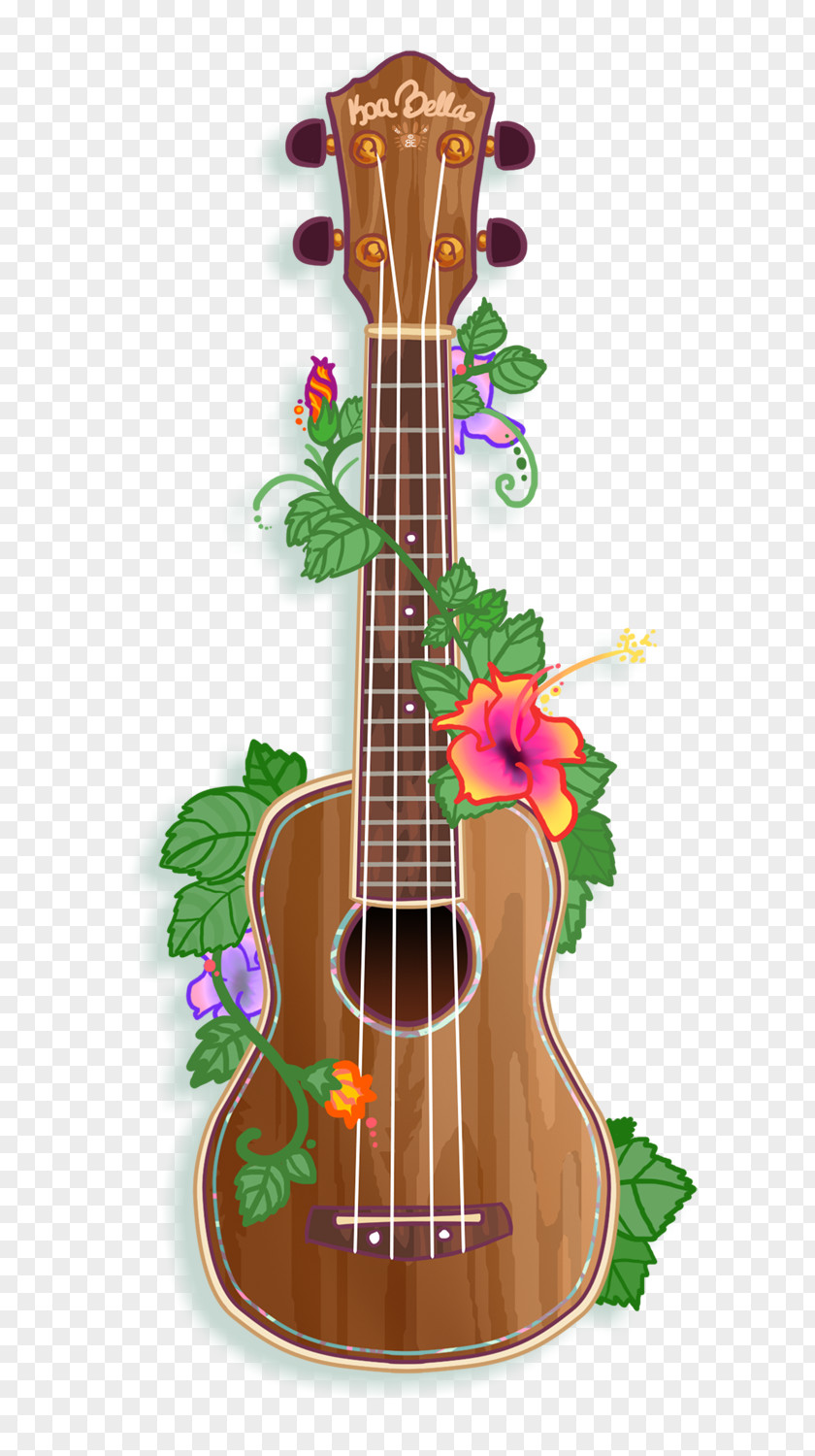 Hawaii Flower Ukulele Acoustic Guitar Musical Instruments PNG