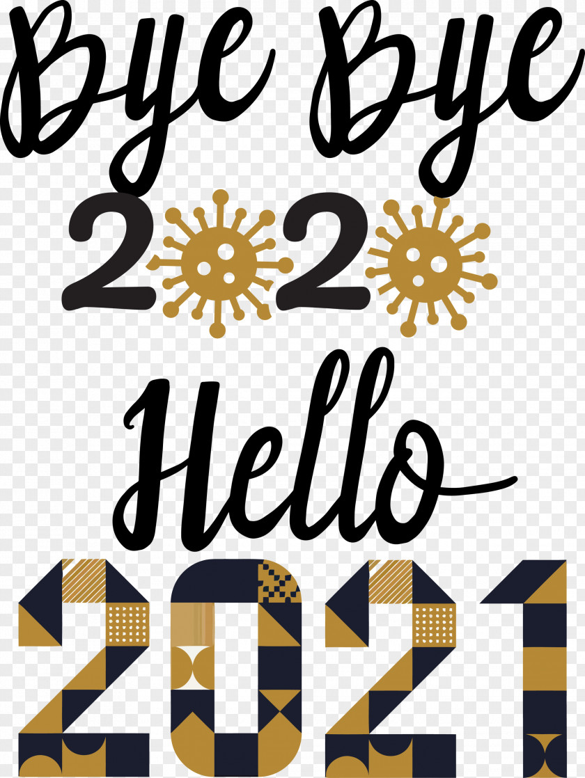 Hello 2021 New Year PNG