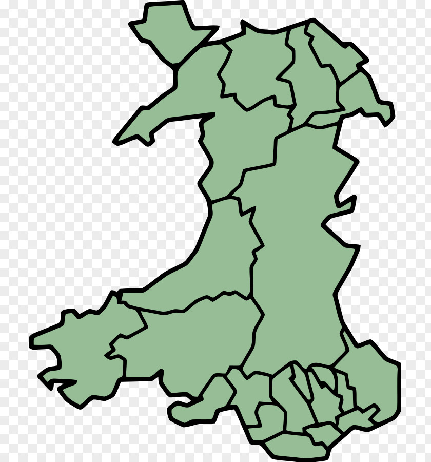 Map Preserved Counties Of Wales Gwynedd Swansea Cardiff West Glamorgan PNG