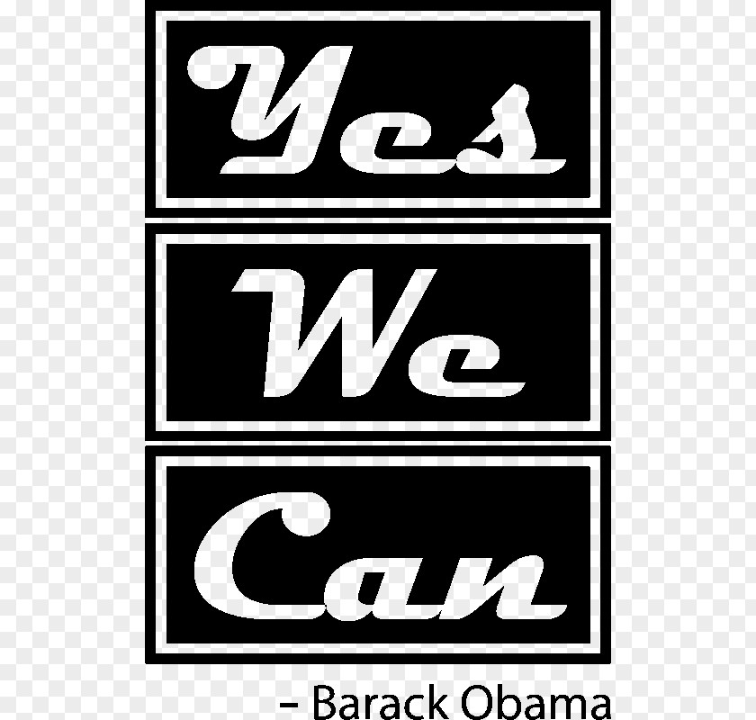 Yes We Can Text Sticker Quotation Decal Vinyl Group PNG
