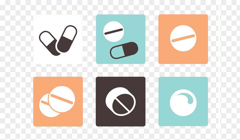 Cartoon Round Pills Tablet Pharmaceutical Drug Icon PNG