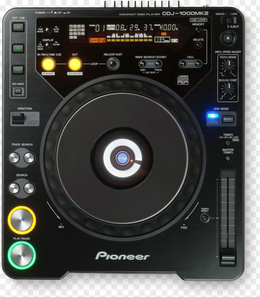 Compact Disk CDJ-2000 CDJ-1000 Pioneer DJ CD Player PNG