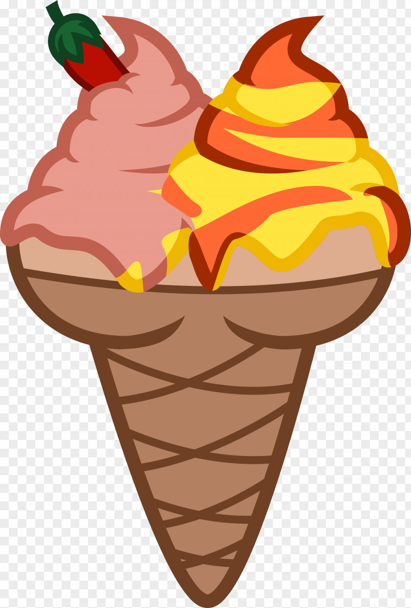 Ice Cream Chocolate Cones Sundae PNG