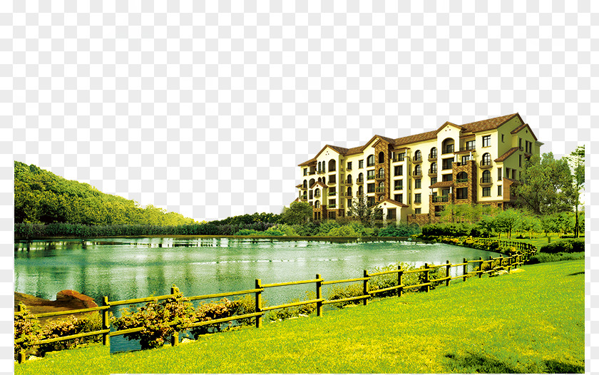 Lake Villa Real Estate Resort PNG