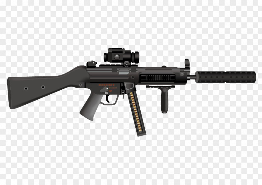 Vector Machine Guns Firearm Submachine Gun Weapon Heckler & Koch MP5 PNG