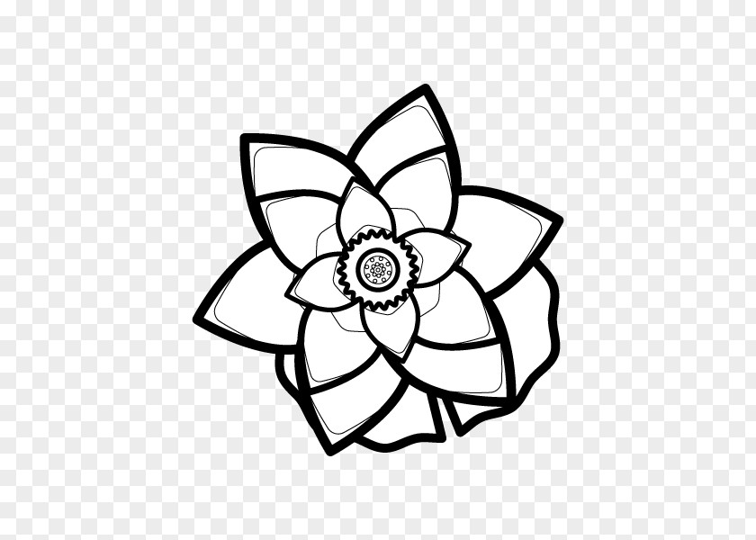 White Lotus Flower Petal Line Art Cut Flowers Cartoon Clip PNG