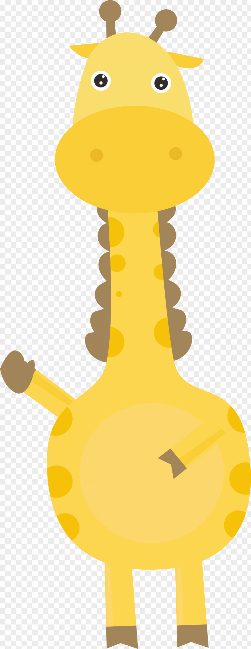 Apologetic Cartoon Giraffe Vector Graphics Image Clip Art Illustration PNG