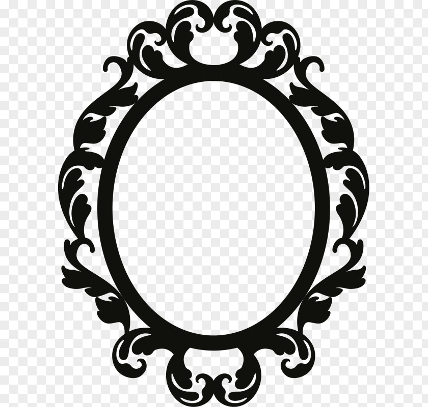 Baroque Picture Frames Wall Decal Silhouette PNG