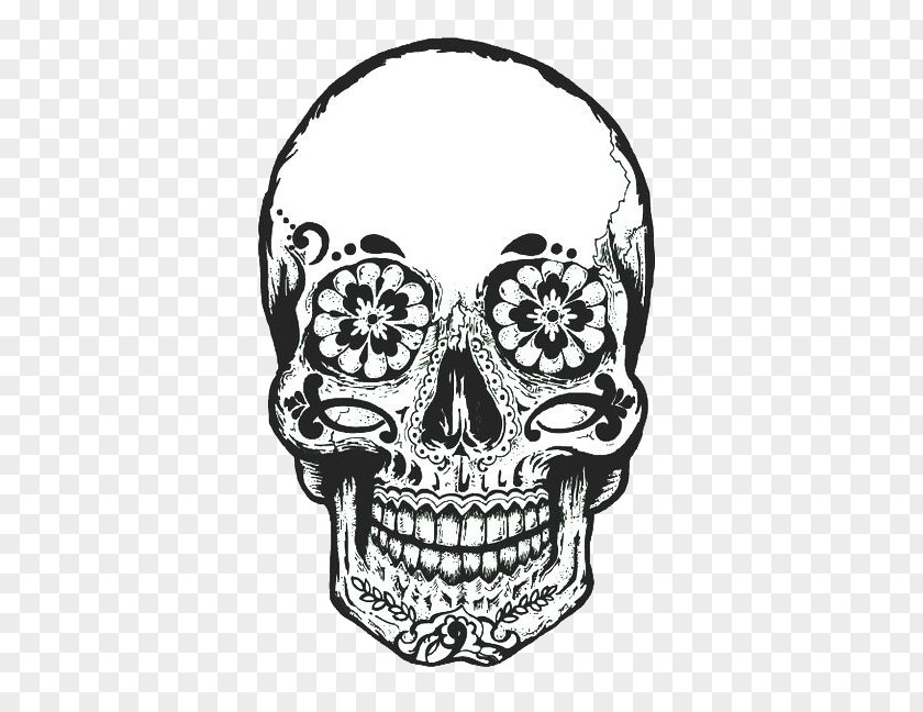 Skull Cap Calavera Day Of The Dead Drawing Clip Art PNG