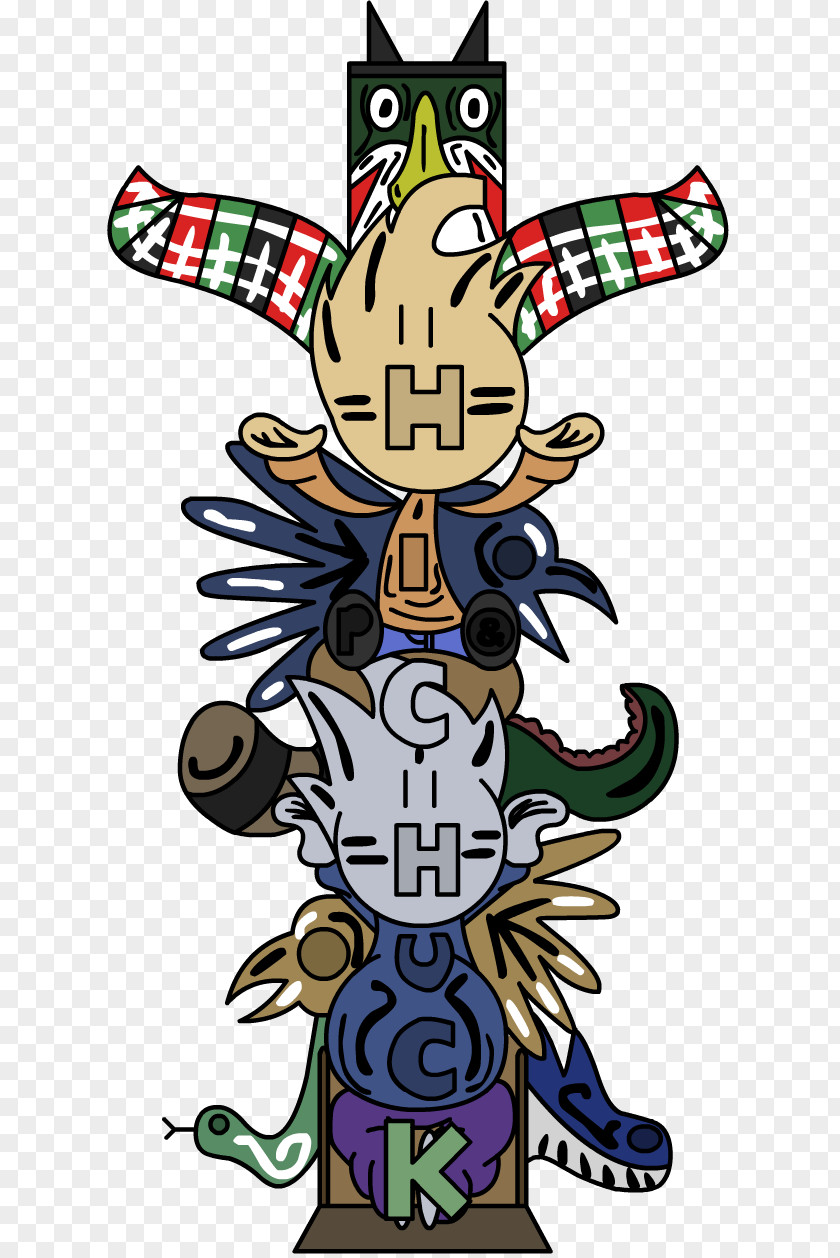 Totem Pole Cartoon Clip Art PNG