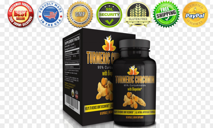 Turmeric Curcumin Curcuminoid Dietary Supplement Piperine PNG