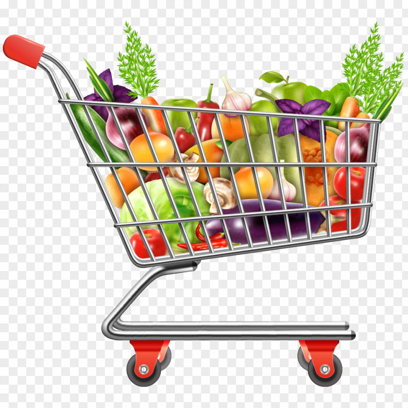 Vegetables Shopping Cart PNG