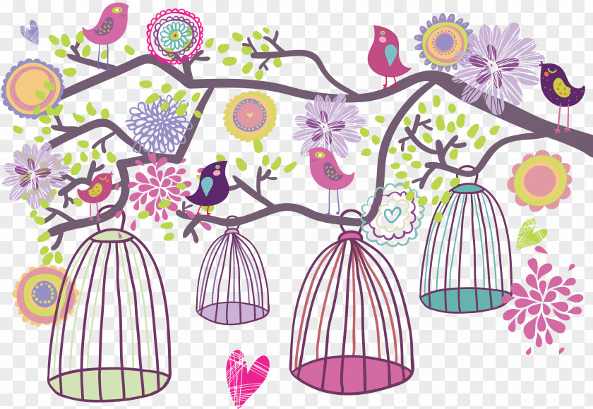 Bird Cage Cuteness Cdr PNG