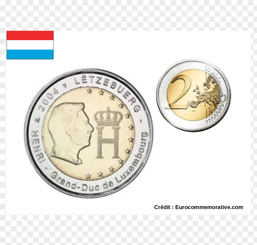 Coin 2 Euro Commemorative Coins Luxembourg PNG