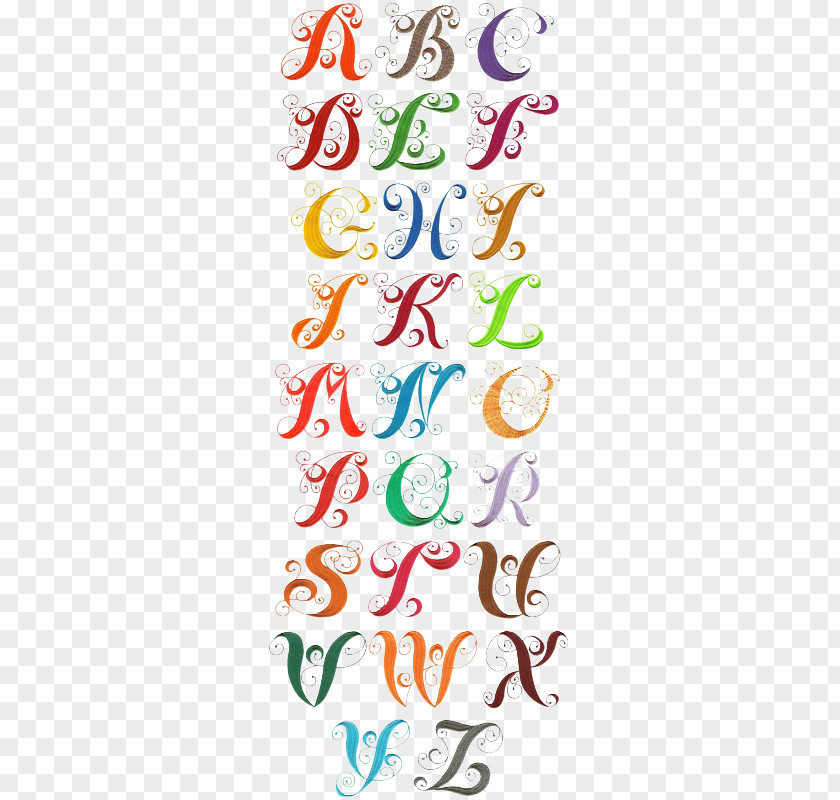 Design Lettering Alphabet Embroidery Calligraphy PNG