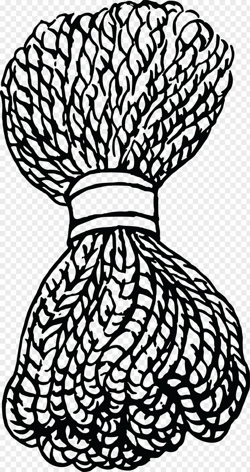 Rope Black And White Clip Art PNG
