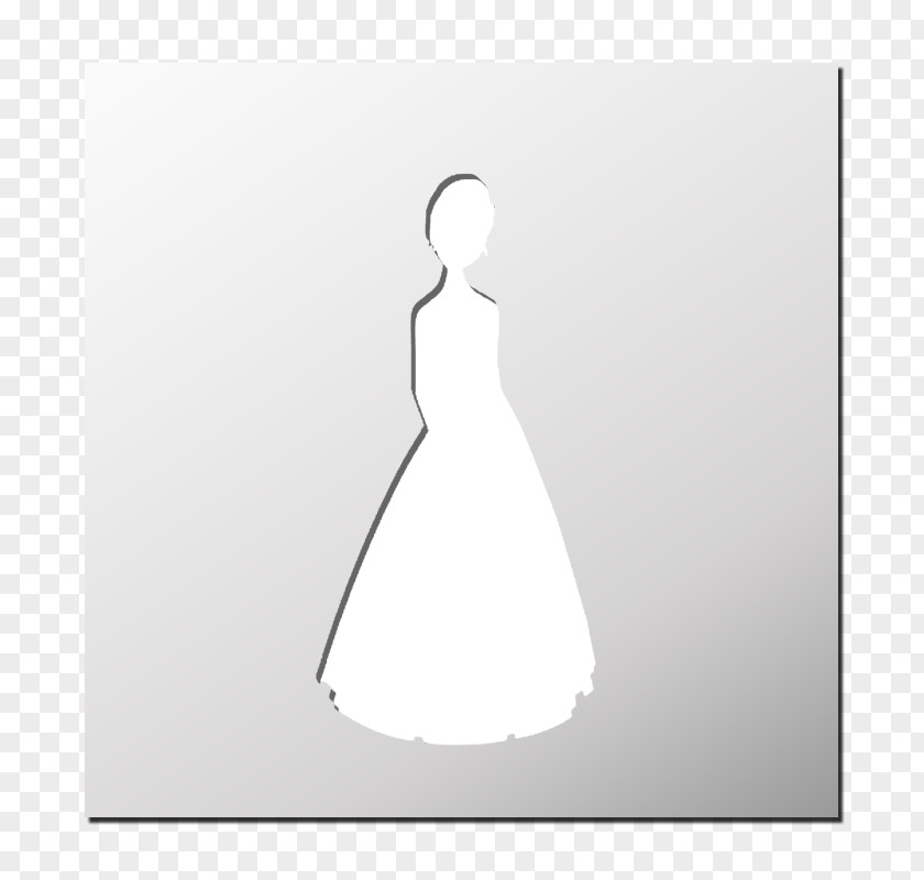 Silhouette White Gown Black PNG