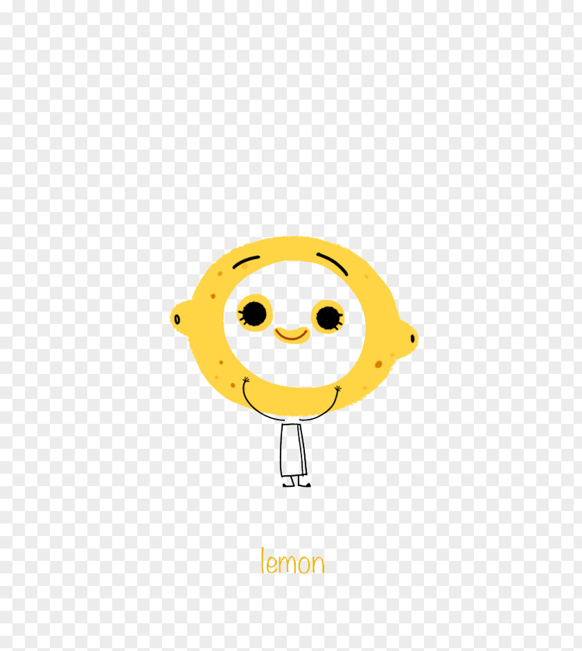 Lemon Cartoon Character Smiley PNG