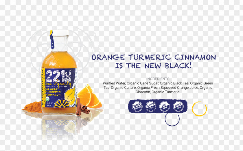 Orange Lemon-lime Drink Blossom Tampa Bay Kombucha PNG