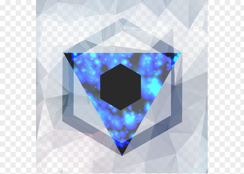 Triangle Diamond Geometry Crystal Line Blue PNG