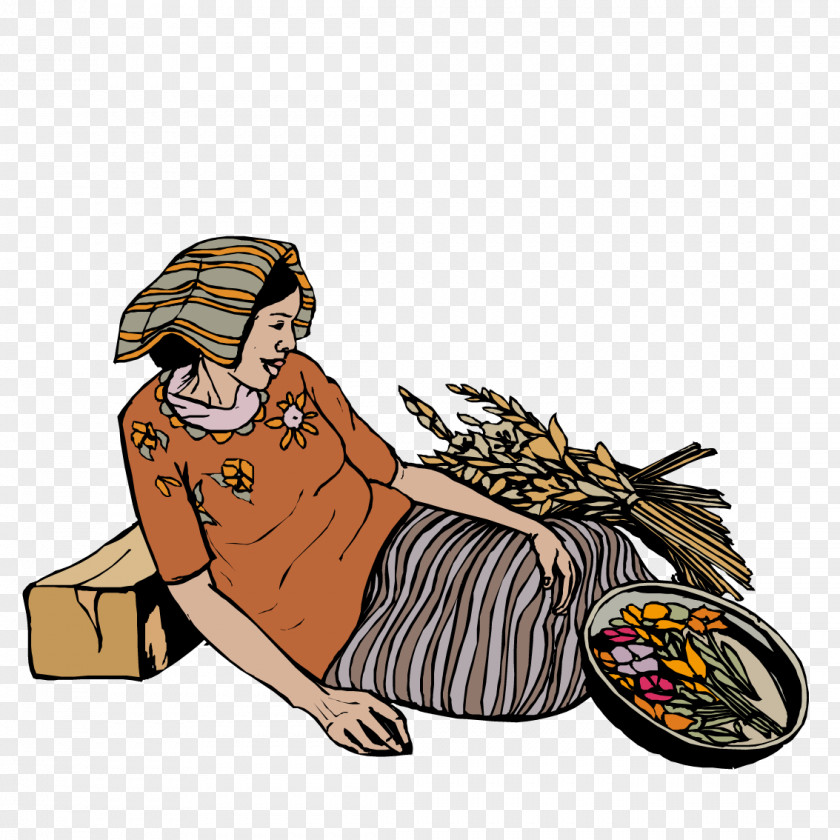 Woman Sitting On The Ground Clip Art PNG
