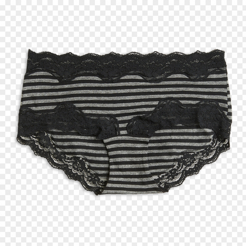 Article Lace Stripe Briefs Black M PNG