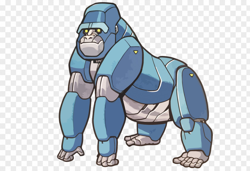 Vector Mechanical Gorilla Robot Engineering PNG