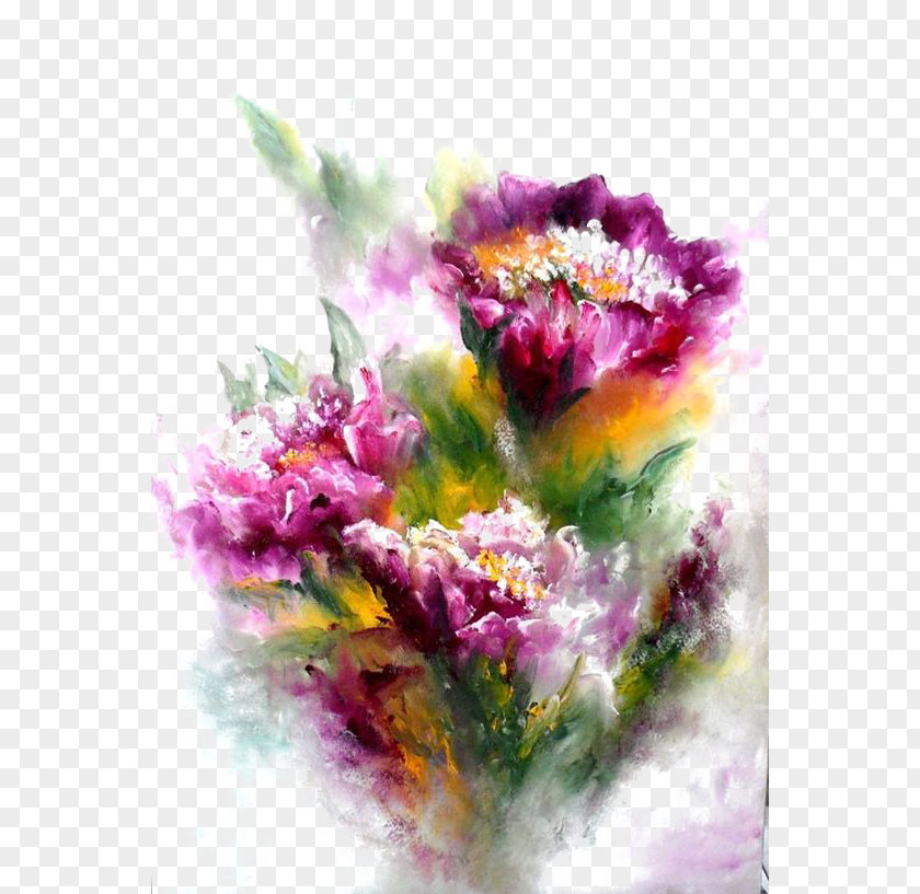 Watercolor Flowers Painting Floral Design Watercolour PNG