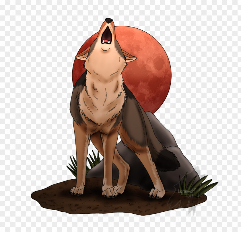 Dog Red Wolf Lone Black Aullido PNG