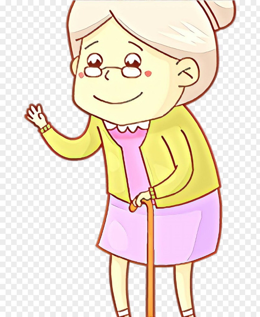 Pleased Happy Cartoon Pink Finger Cheek Child PNG